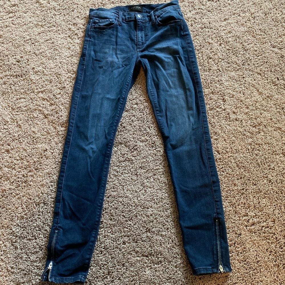 Black Orchid Amber Zipper Moto Jeans